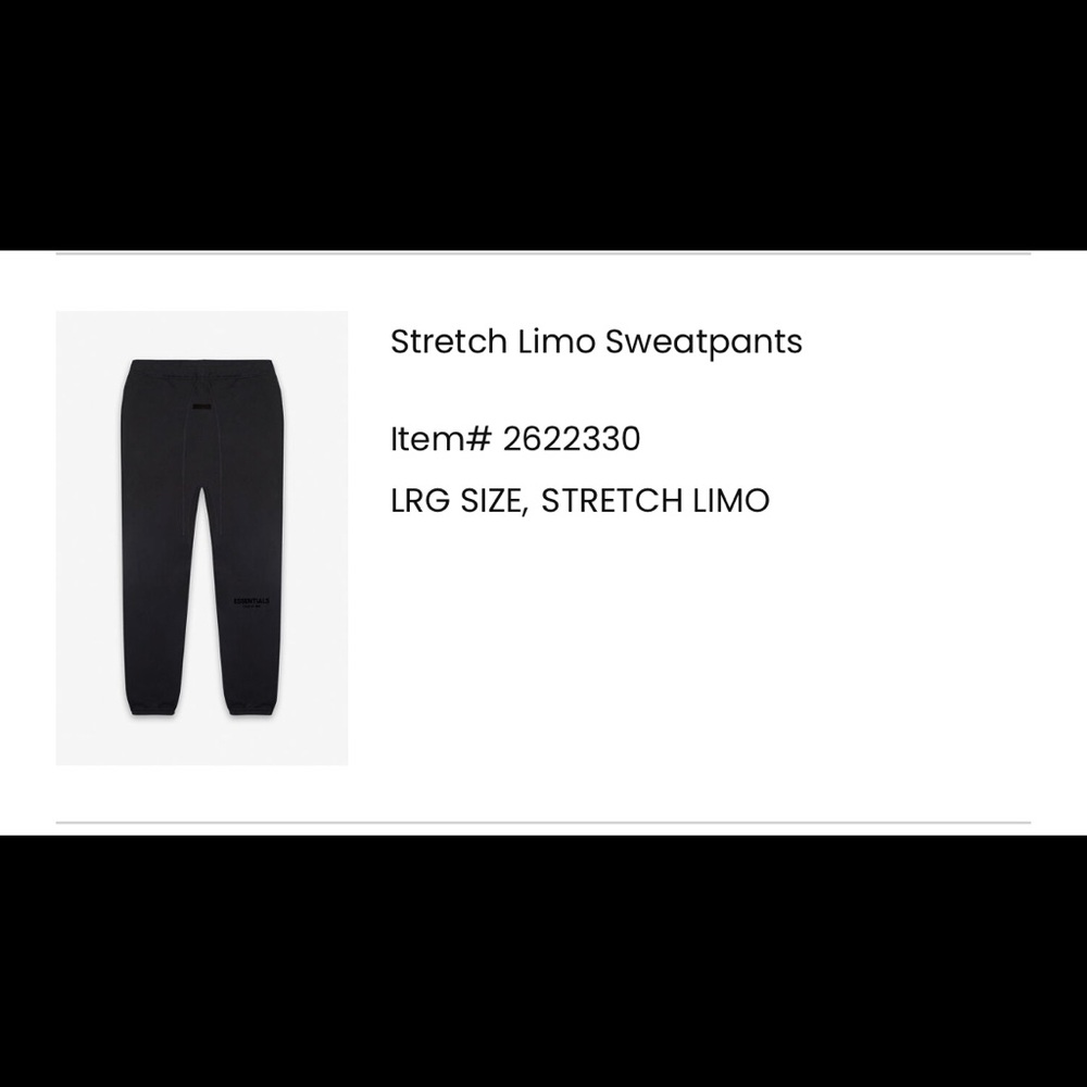 NWT FEAR OF GOD ESSENTIALS MENS SWEATS!!